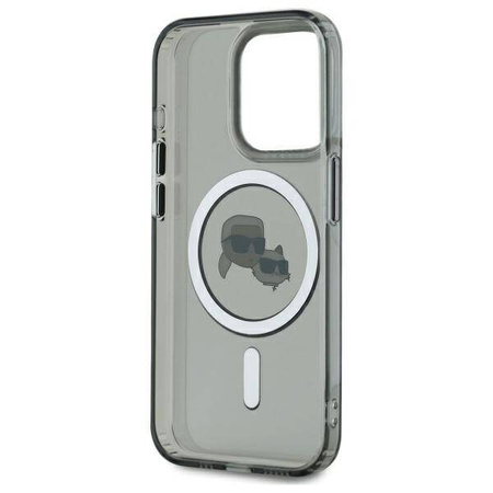 Karl Lagerfeld nakładka HC MagSafe IML Metal KC Heads do iPhone 15 Pro 6,1" czarna