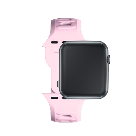 3MK Silicone Watch Strap Powder Pink dla Apple Watch 42/44/45/49 mm