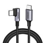 Ugreen US255 USB-C to Angled USB 2.0 C M/M Round Cable Aluminum Shell Nickel Plating 0.5m Gray Black