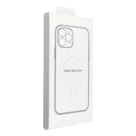 Futerał CLEAR MAG COVER z ochroną aparatu kompatybilny z MagSafe do IPHONE 14 Pro transparent glitter