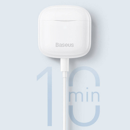 Baseus E3 bezprzewodowe słuchawki Bluetooth 5.0 TWS douszne wodoodporne IP64 czarny (NGTW080001)
