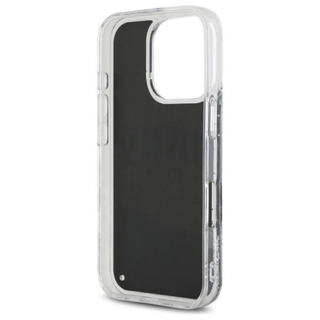 Case IPHONE 16 PRO DKNY Hardcase Liquid Glitter Arch Logo (DKHCP16LLBNAEK) black
