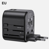 USAMS Ład. siec. 2xUSB T55 12W adapter 4w1 US/AU/EU/UK czarny/black CC173TC01 (US-CC173) Univesal Travel Charger