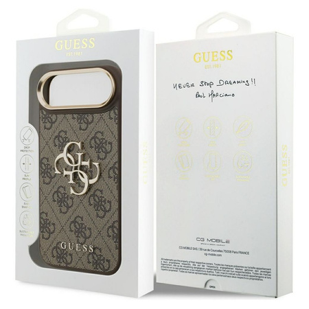 GUESS futerał do IPHONE 17 Air GUHCP17M4GMGCBR (PU W/ Big 4G Classic Logo) złoto brązowy