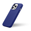 iCarer Litchi Premium Leather Case skórzane etui iPhone 14 Pro Max magnetyczne z MagSafe ciemnoniebieski (WMI14220712-DB)