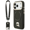 Karl Lagerfeld Big Strap Karl Metal Logo MagSafe Case for iPhone 17 Pro Max - Black