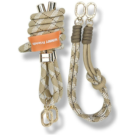 Zestaw crossbody + handstrap Nimmy       Cool&Cute 2.0 brązowy