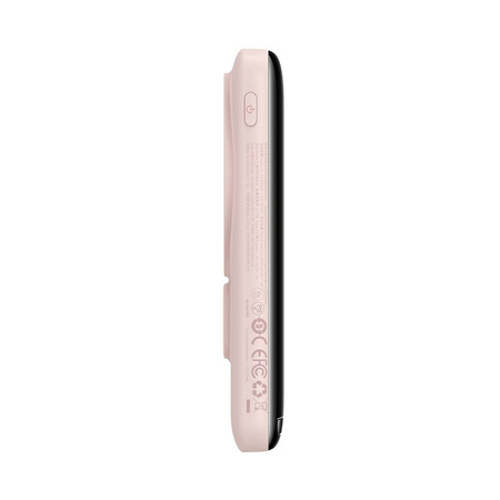 Baseus Magnetic Bracket Wireless Fast Charge Power Bank 10000mAh 20W Pink (With Baseus Xiaobai series fast charging Cable Type-C to Type-C 60W(20V/3A) 50cm white)