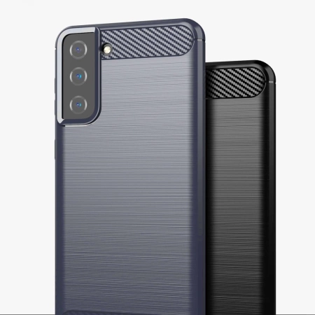 Carbon Case Flexibel Handyhülle TPU Schutzhülle für Samsung Galaxy S21+ 5G (S21 Plus 5G) schwarz