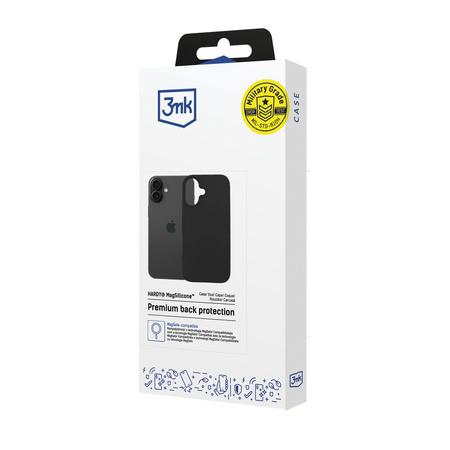 Apple iPhone 16 - 3mk Hardy MagSilicone Graphite