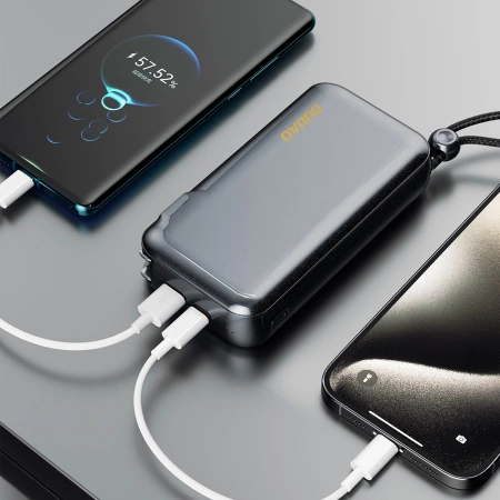 Dudao K25 2in1 10000mAh 3-Plug Powerbank Charger - Gray