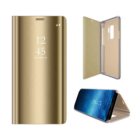 Etui Smart Clear View do Samsung Galaxy A14 5G złote