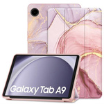 Schutzhülle SAMSUNG GALAXY TAB A9 Tech-Protect SmartCase Marble rosa