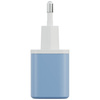 Ładowarka sieciowa Bazic GoPort Velox    Kit USB-C/USB-A GaN 35W z kablem niebieski