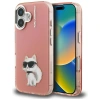 Karl Lagerfeld IML Aquarelle Choupette &amp; Logo iPhone 16 Case - Pink
