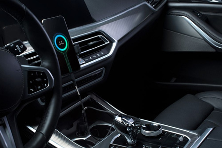 FORCELL Carbon kabel Typ C do iPhone Lightning 8-pin Power Delivery PD27W CB-01C czarny 1 metr