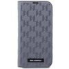 Karl Lagerfeld KLBKP14LSAKLHPG iPhone 14 Pro 6,1&quot; Bücherregal Silber/Silber Saffiano-Monogramm