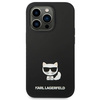 Original Handyhülle IPHONE 14 PRO MAX Karl Lagerfeld Hardcase Silicone Choupette Body schwarz