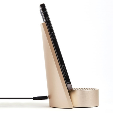 Lexon City Energy Pro Ładowarkaindukcyjna 10W z głośnikiem bluetooth jasnozłoty/soft gold LD145D9