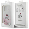 Original Case IPHONE 16 PRO Hello Kitty Hardcase Liquid Glitter Sweet Kitty Bows MagSafe (HKHMP16LLSWKH) white