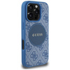 Original Case IPHONE 16 PRO Guess 4G Circle Classic Logo MagSafe blue