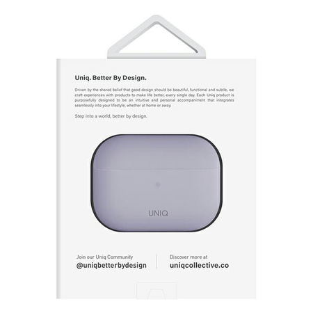 UNIQ etui Lino AirPods Pro 2 genSilicone (2022/2023) liliowy/lilac lavender