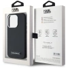 Karl Lagerfeld FW Metal Plate MagSafe iPhone 15 Pro Max Case - Black