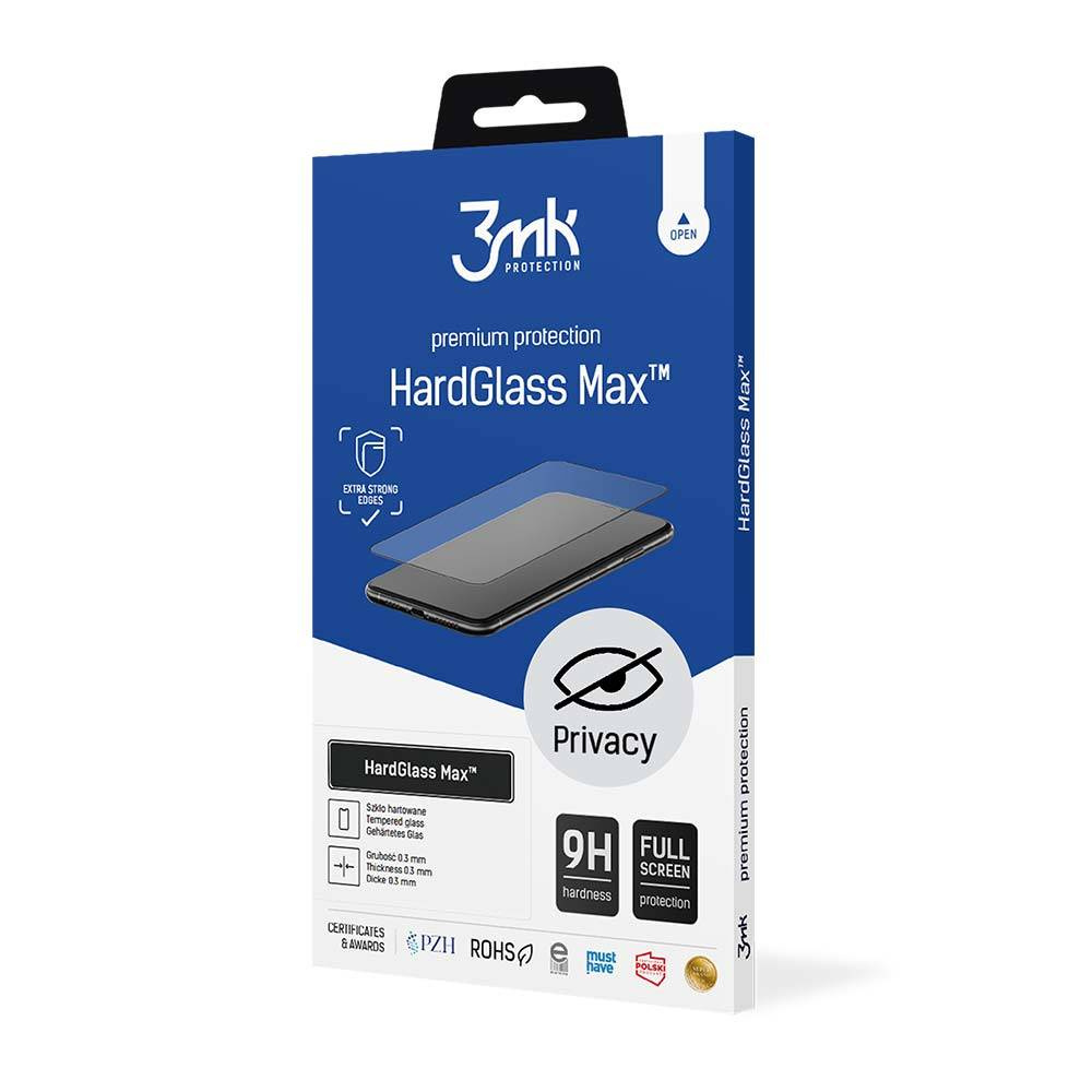 3MK Glass Max Privacy iPhone Xs Max czarny/black, FullScreen Glass Privacy