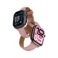 AmazingThing Class Band Lederarmband für Apple Watch 45 / 46 / 49 mm - Rosa