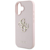 Schutzhülle IPHONE 16 Guess Grained Big 4G Logo Small Classic Logo rosa