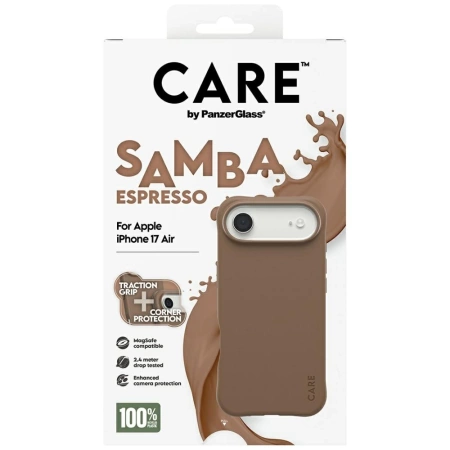 CARE by PanzerGlass Modische Samba MagSafe Hülle für iPhone Air - Braun