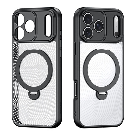 Dux Ducis Aimo Mag Case with Magnetic Ring and Stand for iPhone 17 Pro – Black
