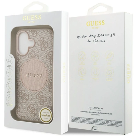 Guess 4G Circle Classic Logo MagSafe Case für iPhone 17 - Pink
