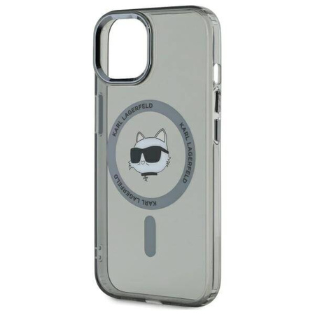 Karl Lagerfeld nakładka HC MagSafe IML Metal Choupette Head do iPhone 15 6,1" czarna