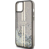 Oryginalne Etui GUESS Hardcase GUHCP15MLFCSEGK do iPhone 15 Plus (Liquid Glitter Gold Stripes / czarny)