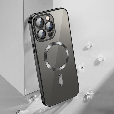 Vmax nakładka Electroplating Mag TPU do iPhone 16 Plus 6,7&quot; czarna