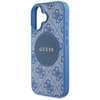 Original Handyhülle IPHONE 16 Guess 4G Circle Classic Logo MagSafe blau