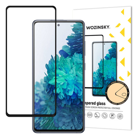 Wozinsky super wytrzymałe szkło hartowane Full Glue na cały ekran z ramką Case Friendly Samsung Galaxy S20 FE czarny