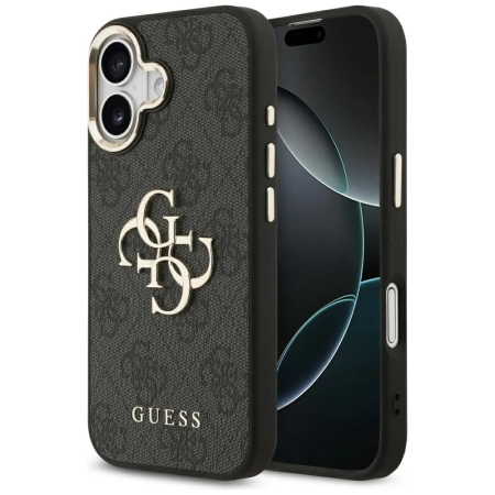 Guess 4G Big 4G Classic Logo Case for iPhone 17 - Black and Gold