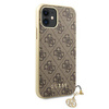 Guess GUHCN61GF4GBR iPhone 11 brown /brązowy hard case 4G Charms Collection