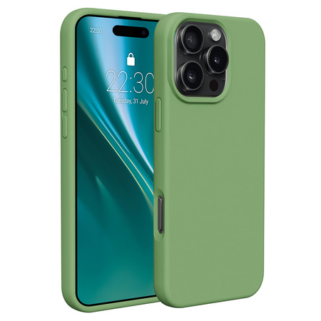 Nakładka Etteri Silicone Case do iPhone 16 Pro Max 6,9" jasnozielona