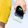 Mini powerbank Wozinsky WF16-YLS 5000mAh 15W Lightning z wbudowanym kablem USB-C i ładowarką do Apple Watch - zielony