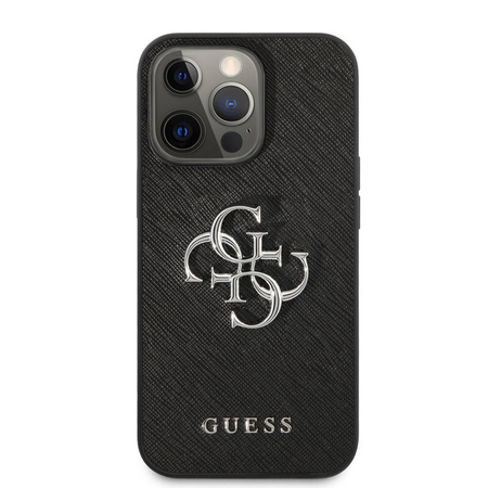Oryginalne Etui IPHONE 13 PRO / 13 6,1" Guess Hardcase Saffiano 4G Metal Logo GUHCP13LSA4GSBK czarne