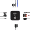 Hub USB-C 12 w 1 Wozinsky WHBC09Y8S wielofunkcyjny,z funkcją ładowania bezprzewodowego, aluminiowy, z kablem 15 cm - szary