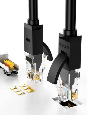 Ugreen kabel przewód internetowy sieciowy Ethernet patchcord RJ45 Cat 6 UTP 1000Mbps 5 m niebieski (NW102 11204)