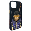 Nimmy etui iPhone 15 6.1" czarny/black    Cool&Cute 2.0 Monkey