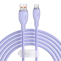 Kabel Baseus Pudding 100W USB-A - USB-C 2m - fioletowy