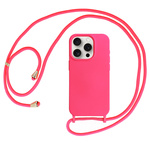 Strap Silicone Case do Iphone 15 Pro Max wzór 1 różowy