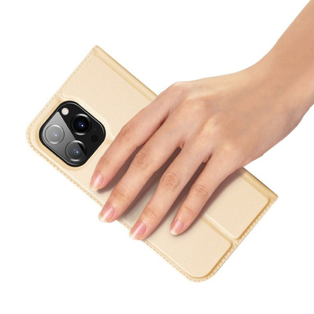 Dux Ducis Skin Pro Holster Flip Cover für iPhone 14 Pro Max gold