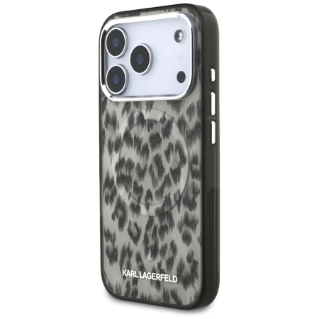 Etui Karl Lagerfeld IML Leopard Pattern MagSafe na iPhone 17 Pro - brązowe